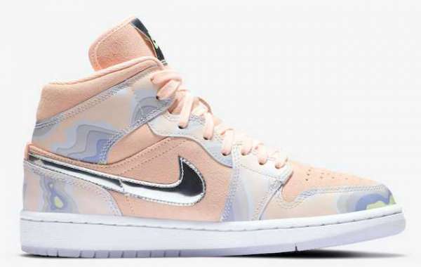 Air Jordan 1 Mid SE WMNS “P(Her)spective” Washed Coral/Chrome-Light Whistle 2020 CW6008-600 For Sale Online