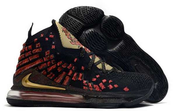 Nike LeBron 17 “Courage” Black/Red-Metallic Gold 2020 CD5054-001 For Sale Online
