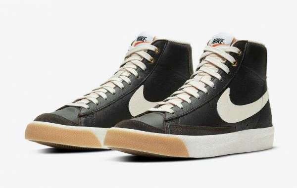 New Release Nike Blazer Mid Black Brown Leather for Sale