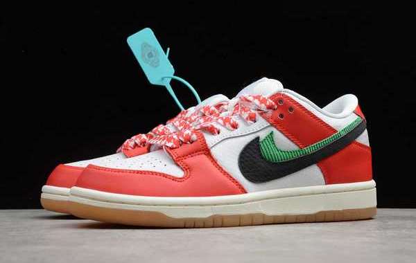 Frame Skate x Nike SB Dunk Low “Habibi” Chile Red/White-Lucky Green-Black 2020 Newest CT2550-600