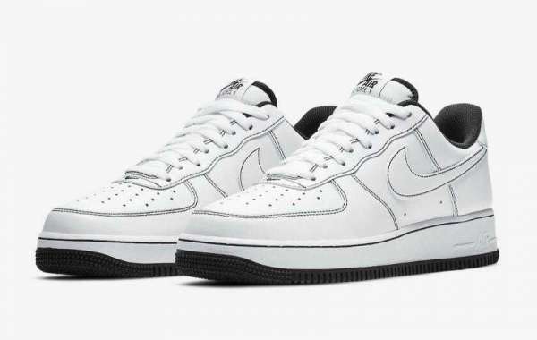 2020 Nike Air Force 1 Low Release With Black Contrast Stitching
