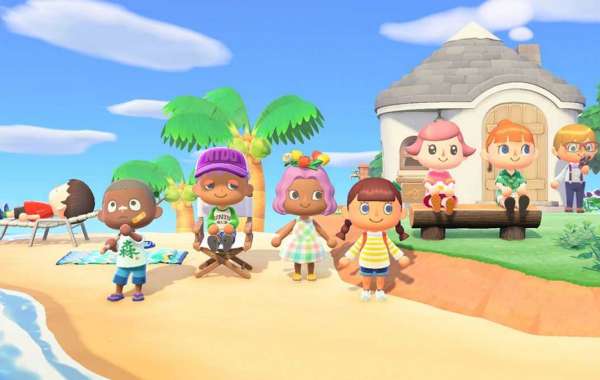 Summer darkens the grass and leaves on the bushes in Animal Crossing New Horizons